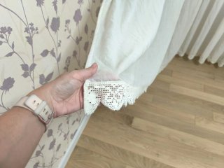 Cortinas blancas dormitorio con detalle