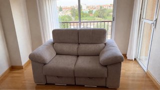 2 Sofás Cama Beige 195 y 175 cm