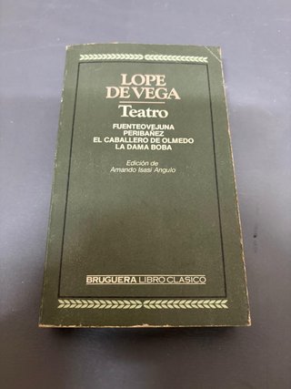 Libro clásico de 4 obras de teatro de Lope de Vega
