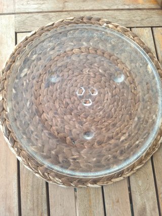 Plato giratorio para microondas de cristal