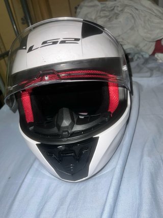 Casco de moto blanco LS2