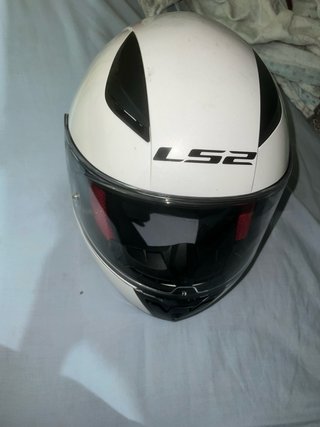 Casco de moto blanco LS2