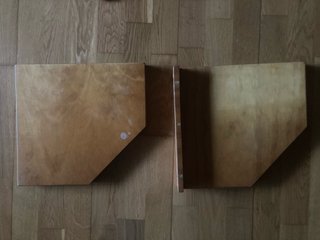 2 baldas esquineras madera maciza
