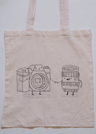 Bolsa de algodón con dibujo