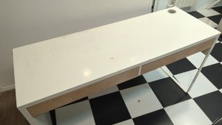 Escritorio IKEA MICKE 142x50 Blanco/Abedul