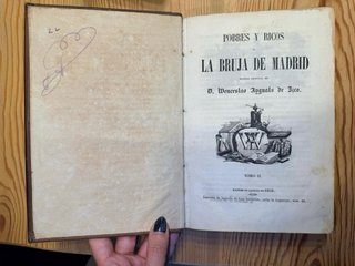 Lote libros antiguos - La bruja de Madrid - 1856