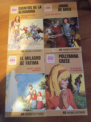 4 libros antiguosñColeccion historia selecc Brugue