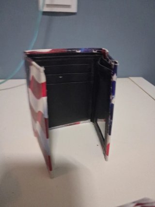 Cartera de vegan leather con bandera USA