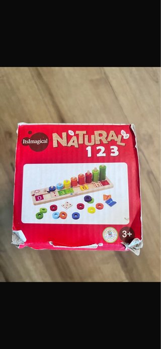 Juego educativo de madera Natural 123 para contar