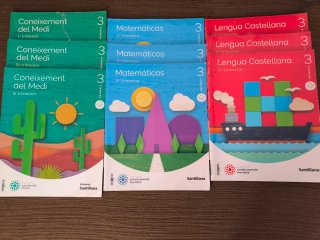 Libros 3 Primaria Santillana (3 asignaturas)