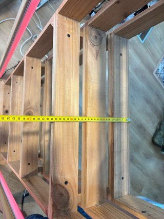 Estantería de madera 2m 6 huecos