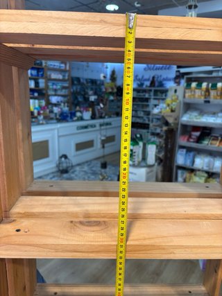 Estantería de madera 2m 6 huecos