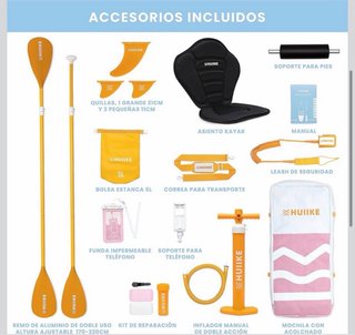 Tabla Paddle Surf HUIKE Rosa Completa