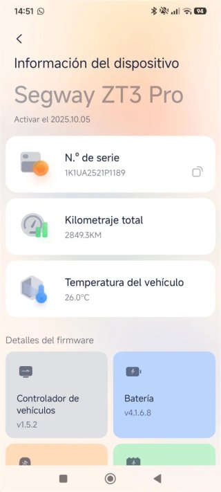 Patinete eléctrico Segway ZT3 Pro