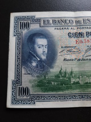 BILLETE DE 100 PESETAS DE 1925