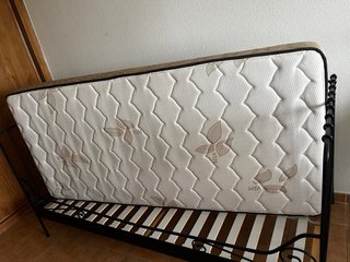Divan, cama  individual de forja con colchón