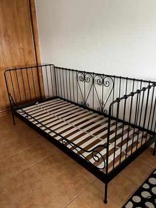 Divan, cama  individual de forja con colchón