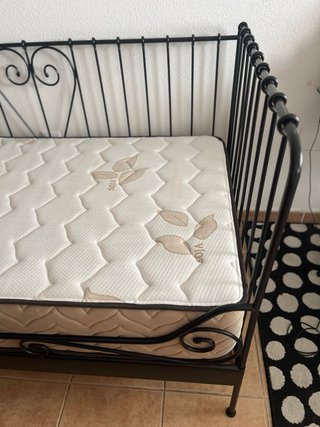 Divan, cama  individual de forja con colchón