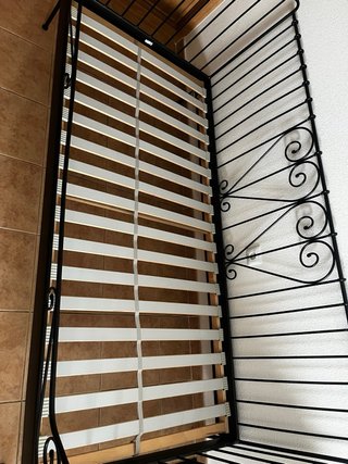 Divan, cama  individual de forja con colchón