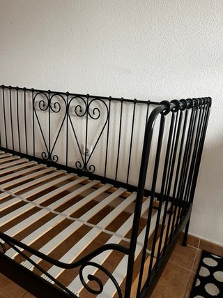 Divan, cama  individual de forja con colchón
