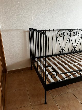 Divan, cama  individual de forja con colchón