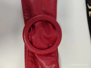 Lote 3 cinturones: negro, marrón, rojo