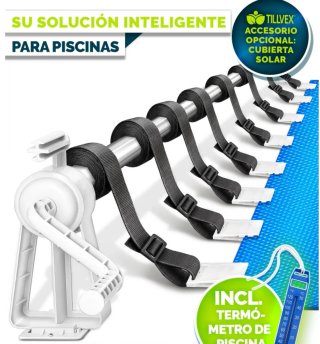 Enrollador de lona de Piscina hasta 6m.