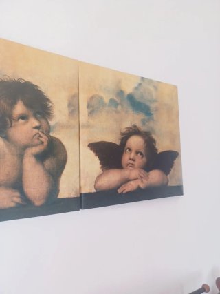 Cuadros de ángeles de madera