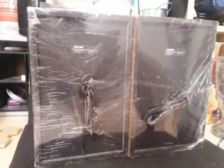 Altavoces Sanyo Marrón y Plata
