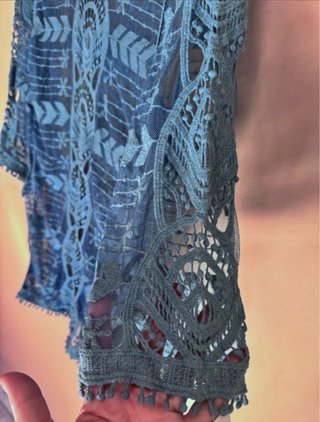 Vestido crochet playa/piscina azul