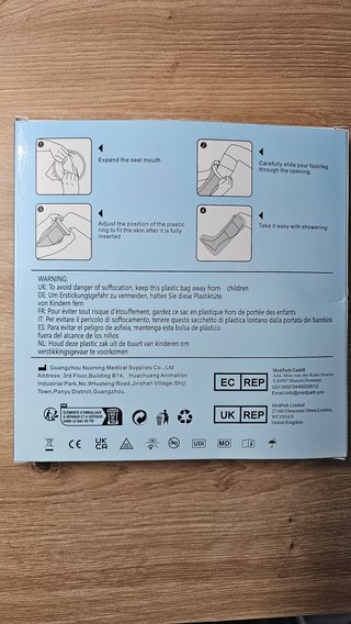 Protector escayola pierna para ducha