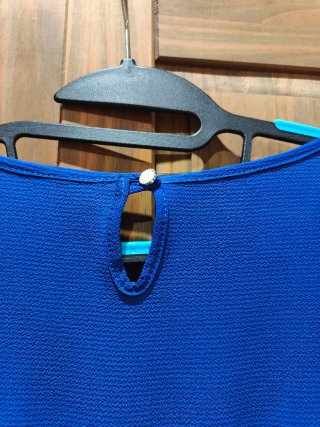 Vestido azul y verde talla única
