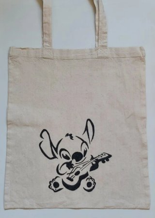 Bolsa de tela con dibujo de Stitch