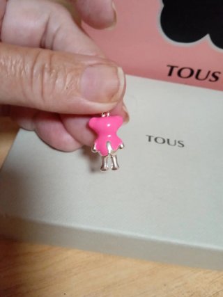 Osito Tous Plata y Fucsia