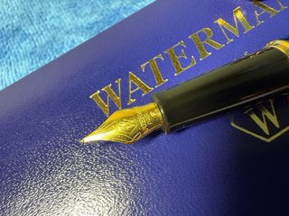 Pluma Estilográfica Waterman Azul Caja