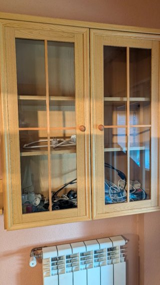 Muebles de salón modulares madera clara