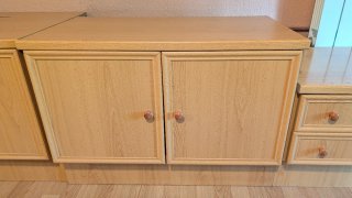 Muebles de salón modulares madera clara