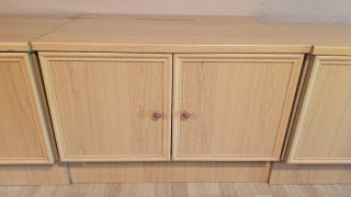 Muebles de salón modulares madera clara
