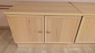 Muebles de salón modulares madera clara