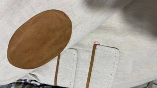Americana Zara Lino Algodón Beige Talla L