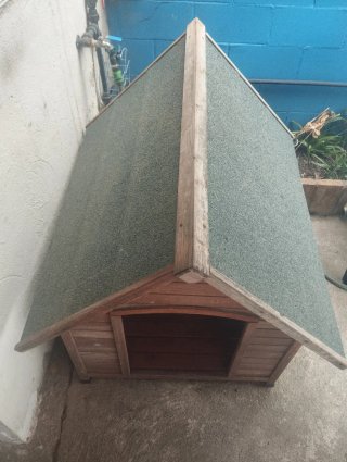 Caseta de madera para perros