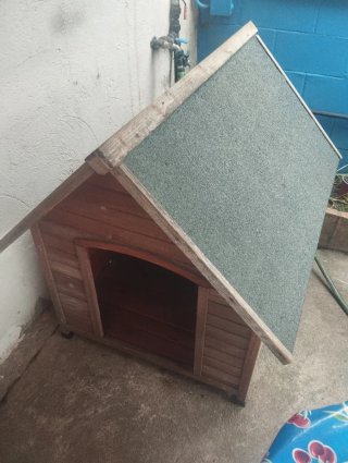 Caseta de madera para perros