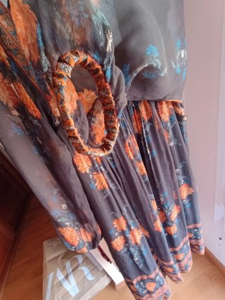Vestido Massimo Dutti Seda Estampado Floral