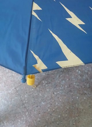 Paraguas Rayos Azul Estampado Vintage