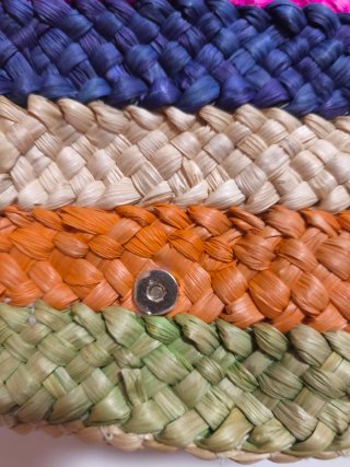 Bolso de rafia multicolor