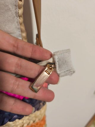 Bolso de rafia multicolor