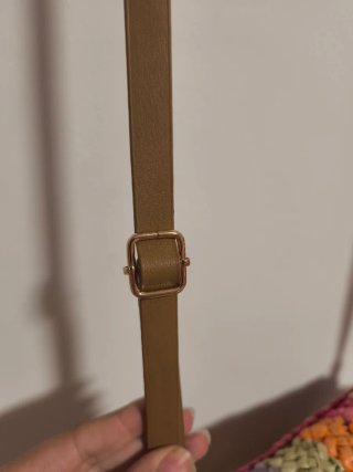 Bolso de rafia multicolor