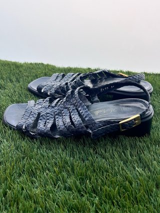 Sandalias Martinelli Tacón Mujer Azul oscuro.