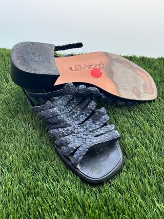 Sandalias Martinelli Tacón Mujer Azul oscuro.