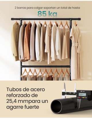 Perchero SONGMICS Doble con Ruedas
